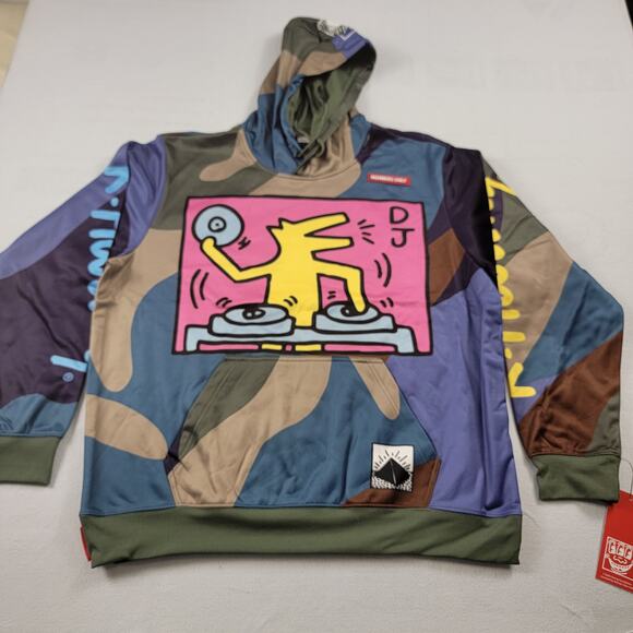 Keith Haring x Members Only DJ Collab Spell Out Sz XL (564) - Picture 1 of 11